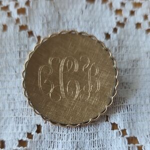 KREMENTZ Gold filled Monogrammed Brooch
